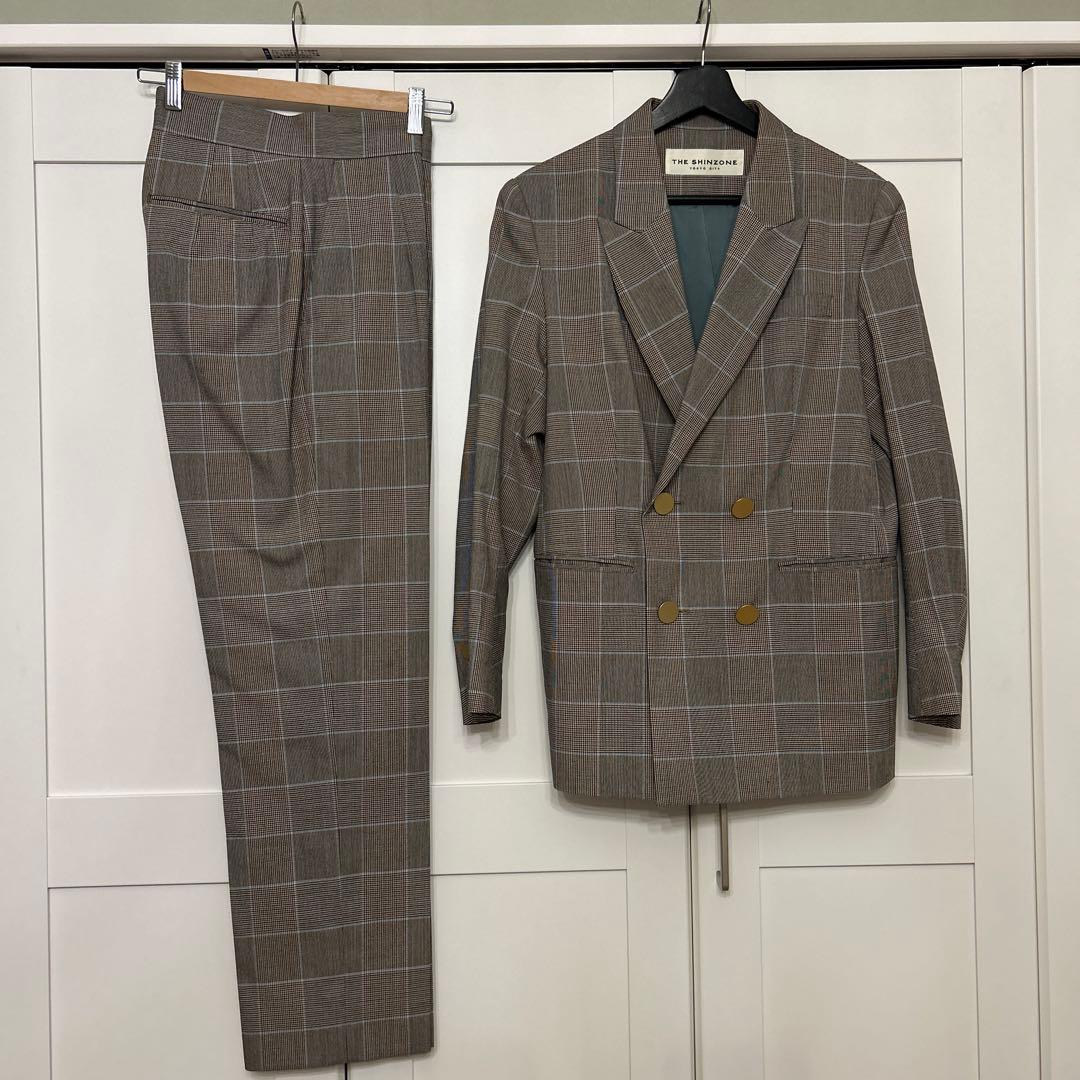 THE SHINZONE チェック柄パンツスーツ上下