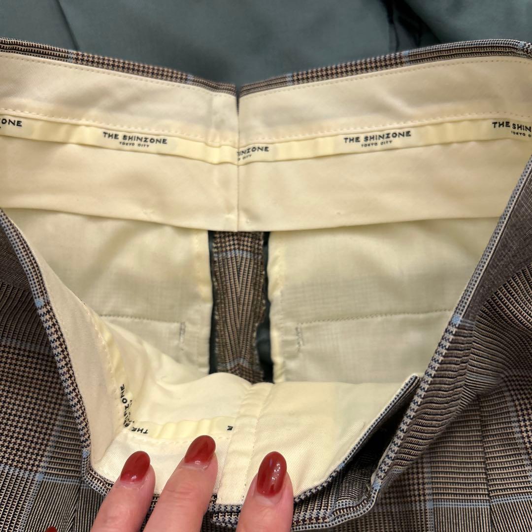 THE SHINZONE チェック柄パンツスーツ上下