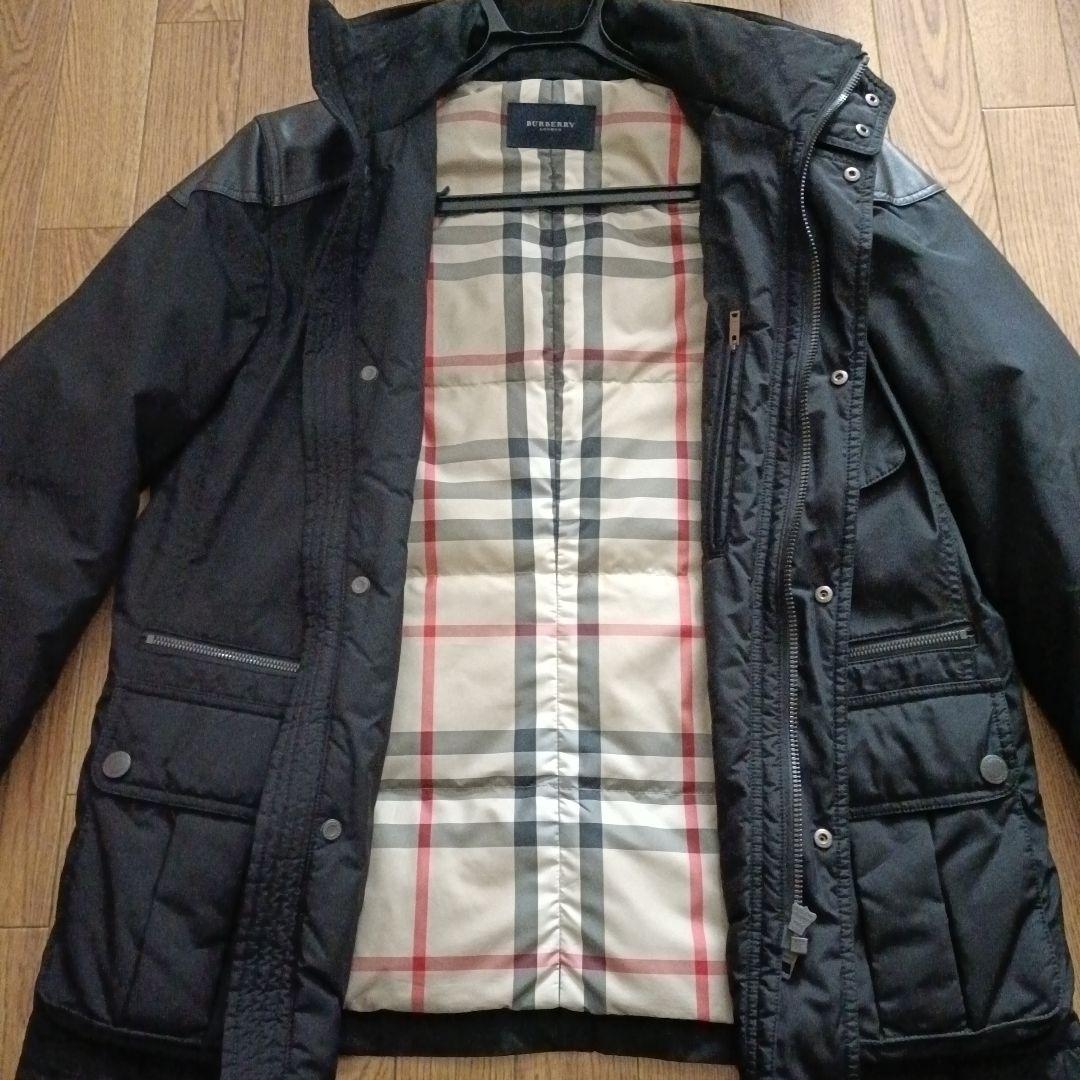 最終値下げ　BURBERRY　LONDON　レザーパッチ中綿ミニタリージャケット