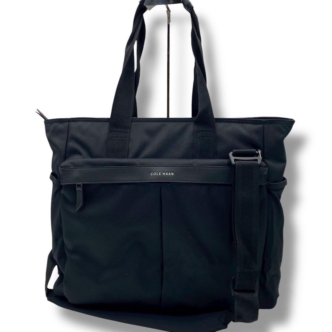 COLE HAAN モダン トートバッグ 2way 肩掛け mens. 黒