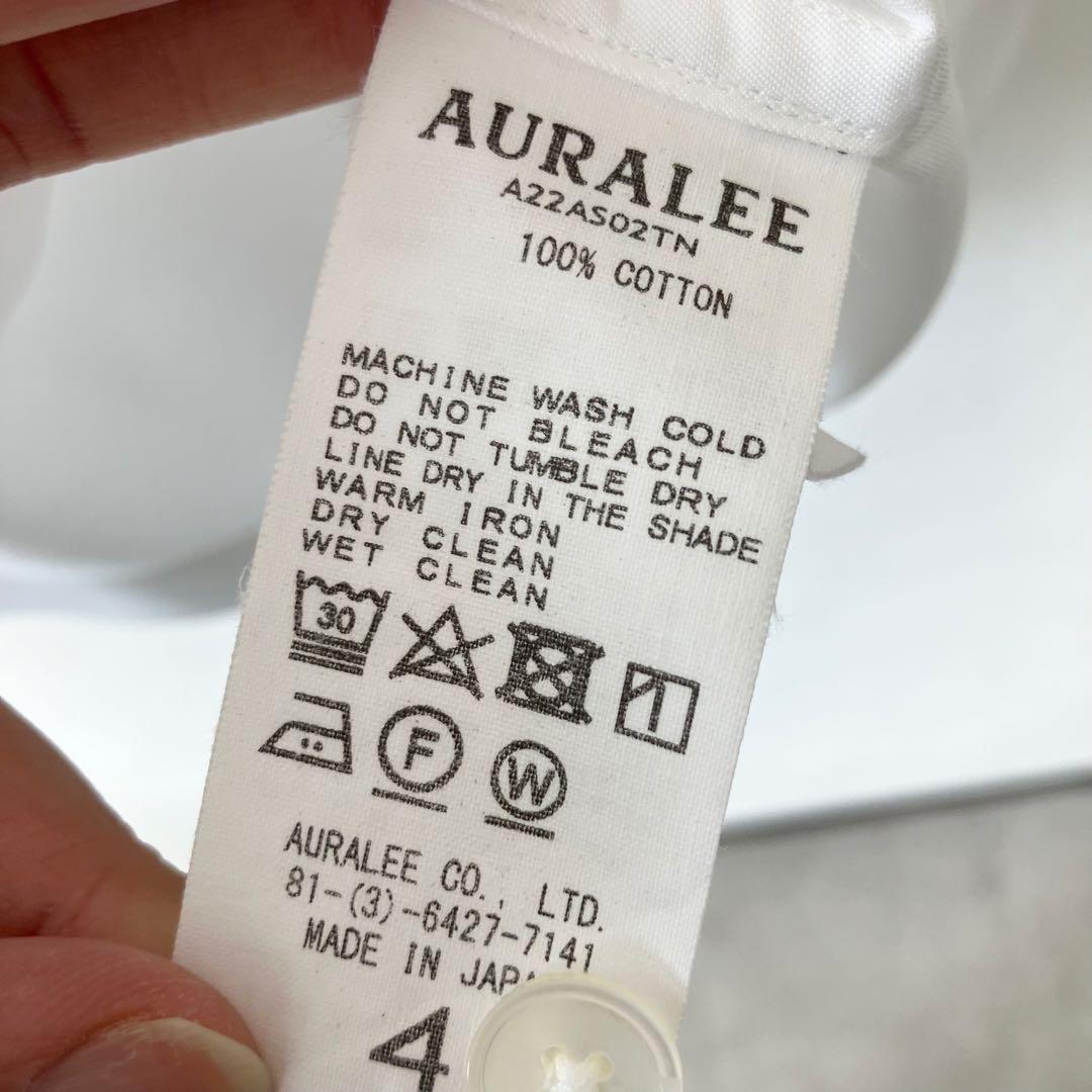 トップス AURALEE WASHED FINX TWILL BIG SHIRTS/4