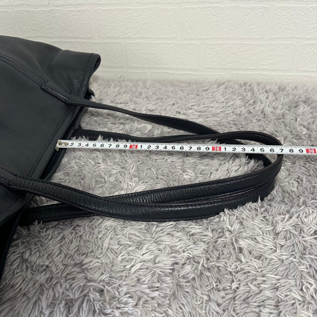 美品　アニアリaniary ビジネストートバッグ　ネイビー　紺　レザー　大容量