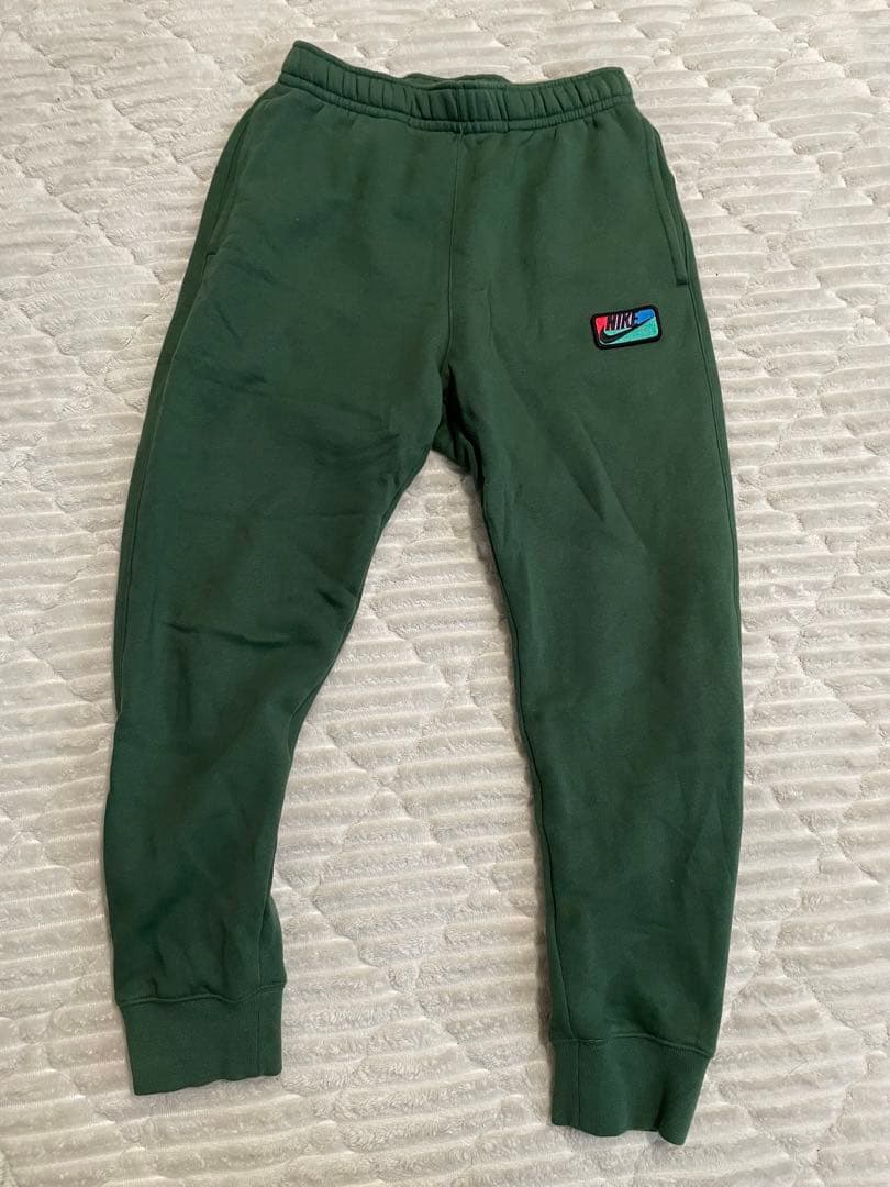 NIKE セットアップ 緑 裏起毛 トレーナーS パンツM