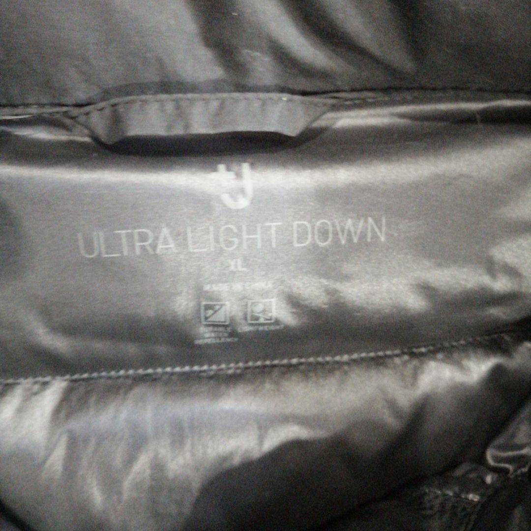 ユニクロ　プラスJ　ウルトラライトダウンフーデッドコート　ブラックXL
