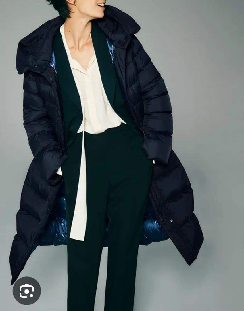 ユニクロ　プラスJ　ウルトラライトダウンフーデッドコート　ブラックXL