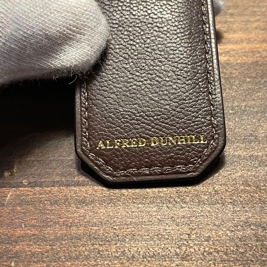 ダンヒル　dunhill クロコダイルレザー マネークリップ ダークブラウン