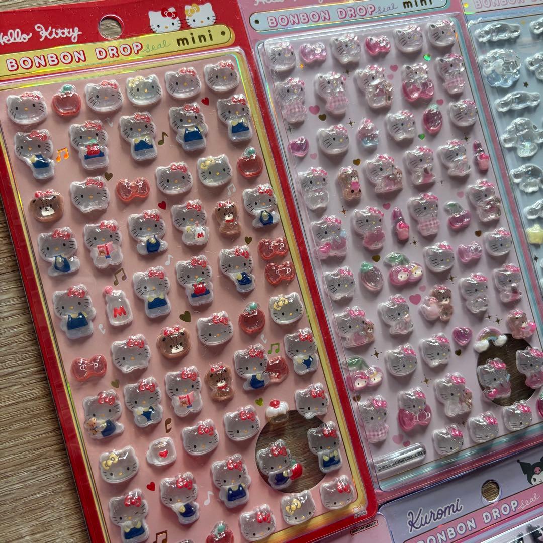 サンリオミニ　ボンボンドロップシール　全8種 （コンプリート）【国内正規品】