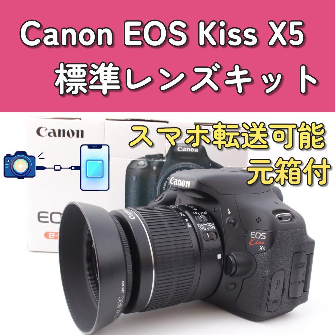 Canon EOS Kiss X5 レンズキット　スマホ転送　回転モニター　美品