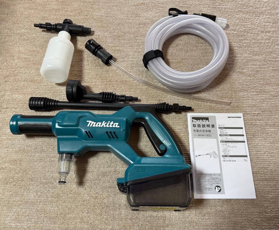 Makita 高圧洗浄機本体　ペットボトルアダプタ付き