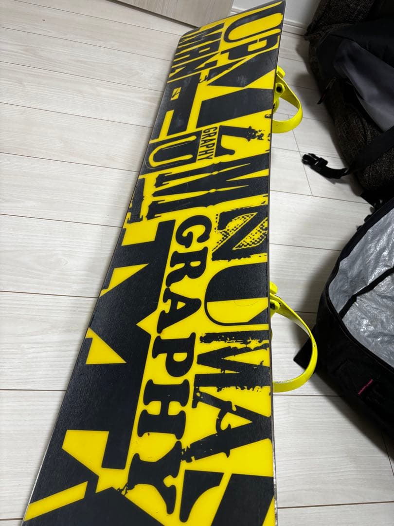 ZUMA イエロービンディング　スノーボード、ブーツ、ケース4点セット