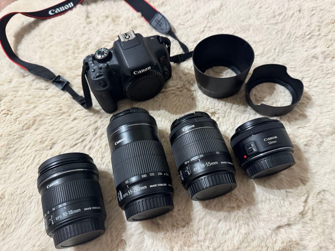 Canon EOSKissX8i ダブルズームキット＋レンズ2本＋PLフィルター