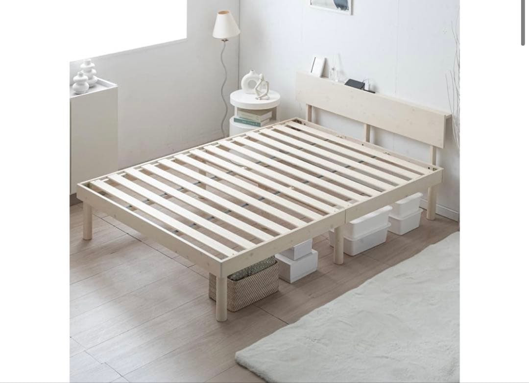 タンスのゲン ベッド セミダブル 天然木 北欧パイン材使用