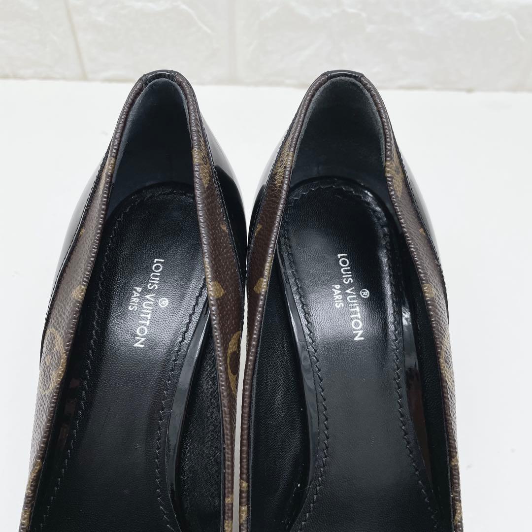 美品 ルイヴィトン モノグラム ハイヒール パンプス　PVC 36.5 ブラウン