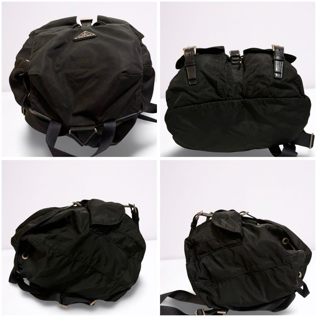 【正規品】PRADA プラダ リュックサック 三角ロゴ ナイロン 黒 男女兼用