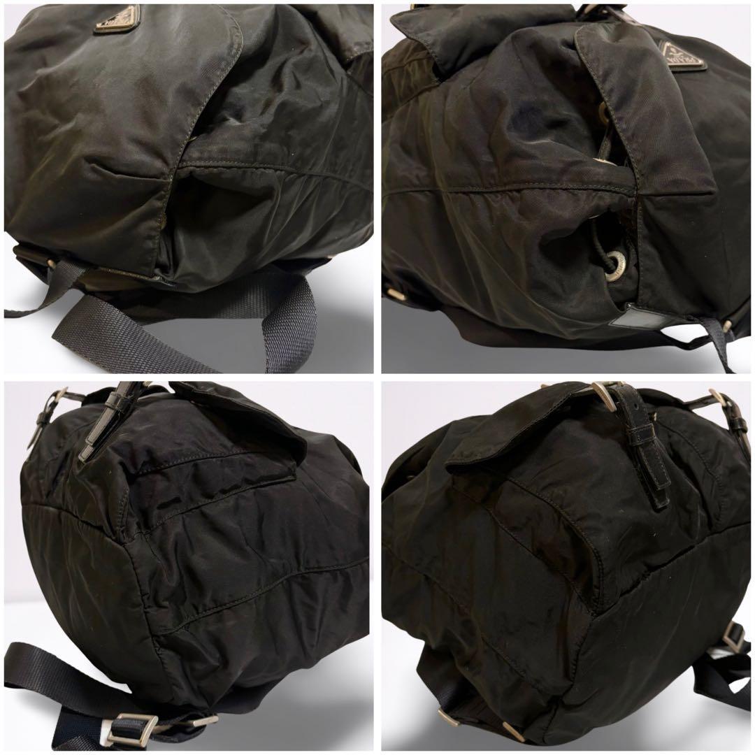 【正規品】PRADA プラダ リュックサック 三角ロゴ ナイロン 黒 男女兼用