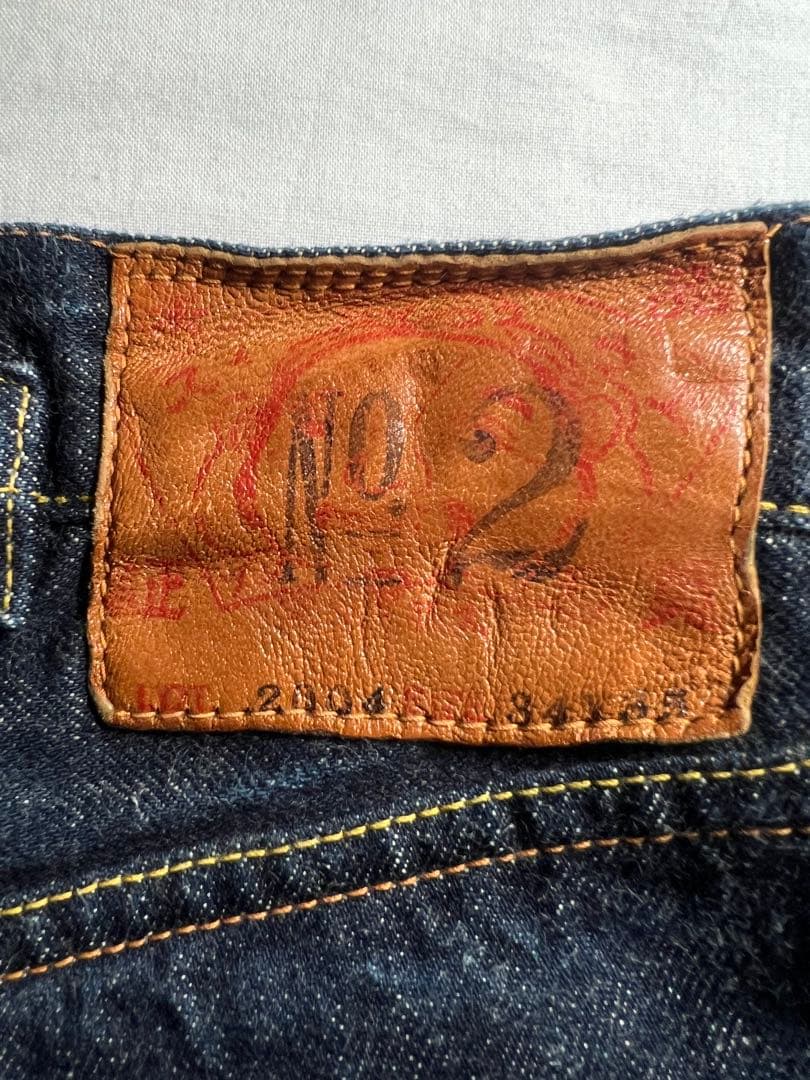 EVISU No.2 2004 34×35 白カモメ 虎耳 シンチバック 尾錠