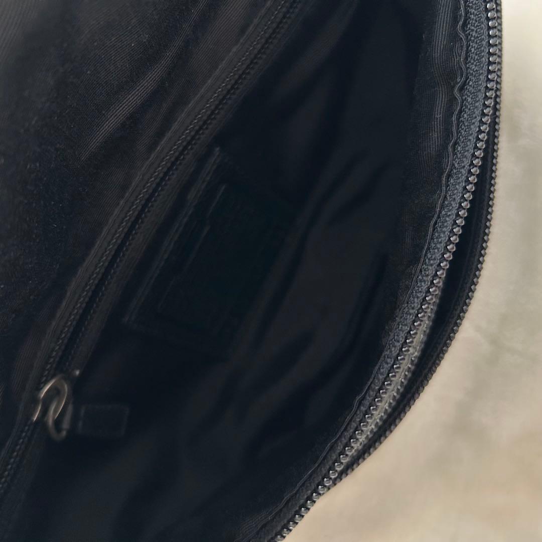COACH コーチ ボディバッグ ウエストポーチ レザー 黒