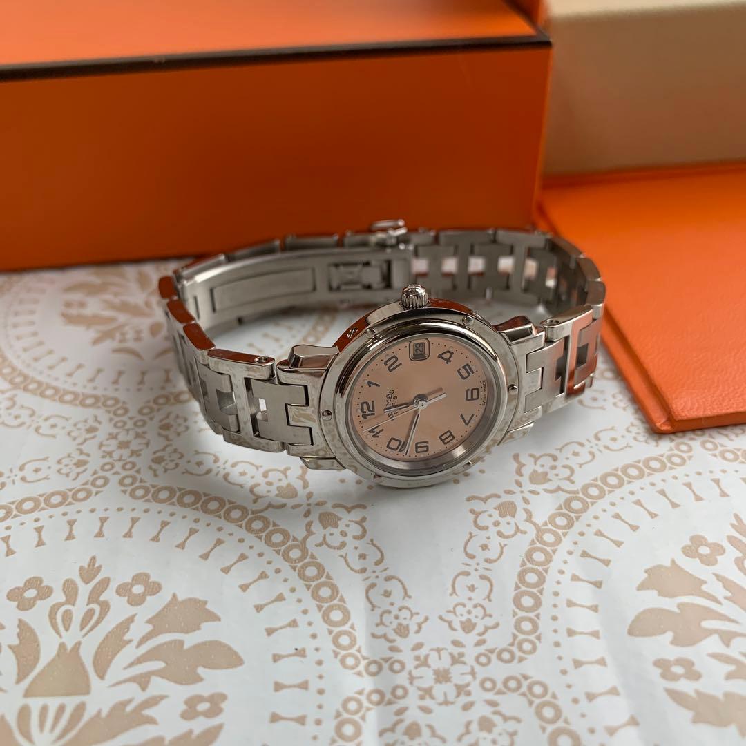 専用ページ エルメス 腕時計 クリッパー　レディース ピンクゴールド文字盤