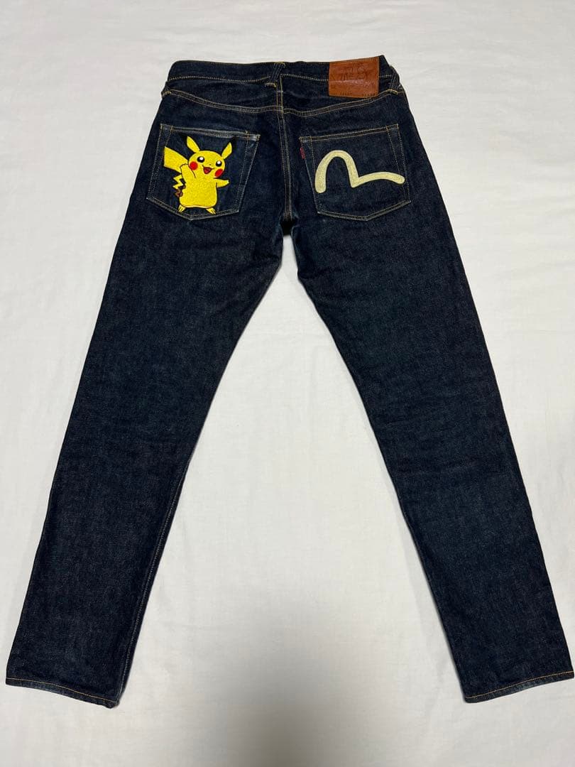 EVISU No.2 2000T 32×32 ピカチュウ 白刺繍カモメ 虎耳