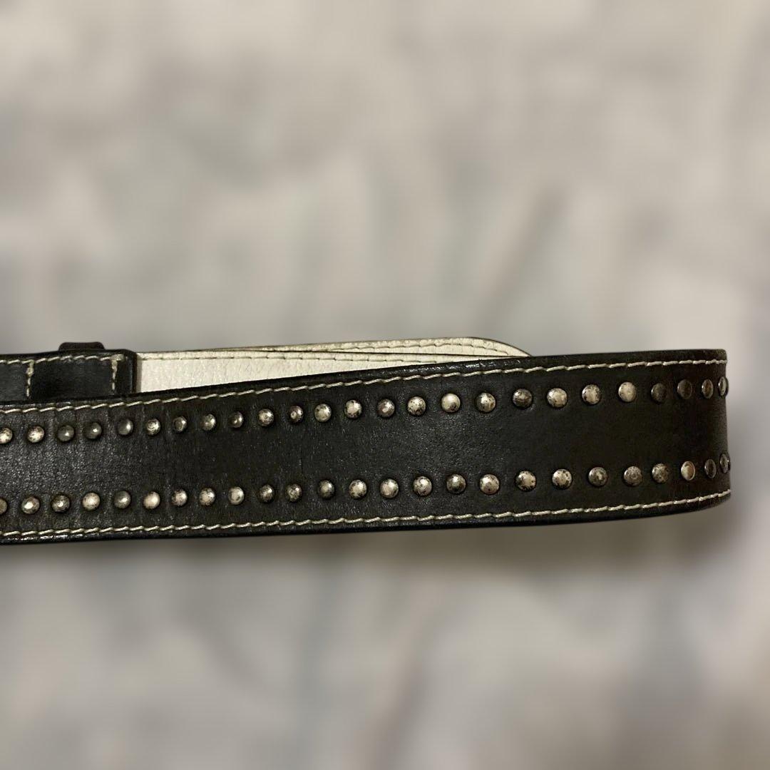 NEIGHBORHOOD レザーベルト ブラック