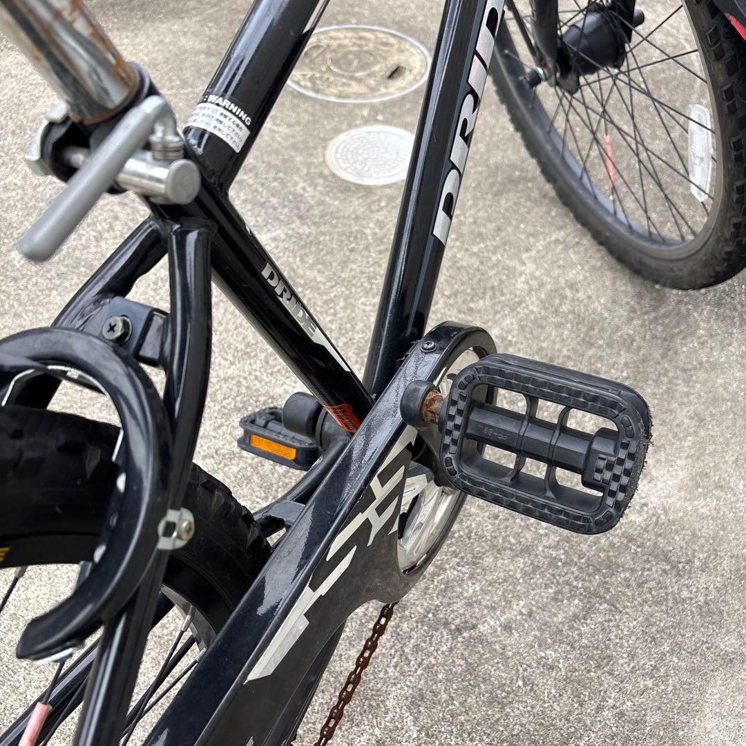 訳あり！人気！ドライド　24インチ　自転車　黒赤　引き取り限定
