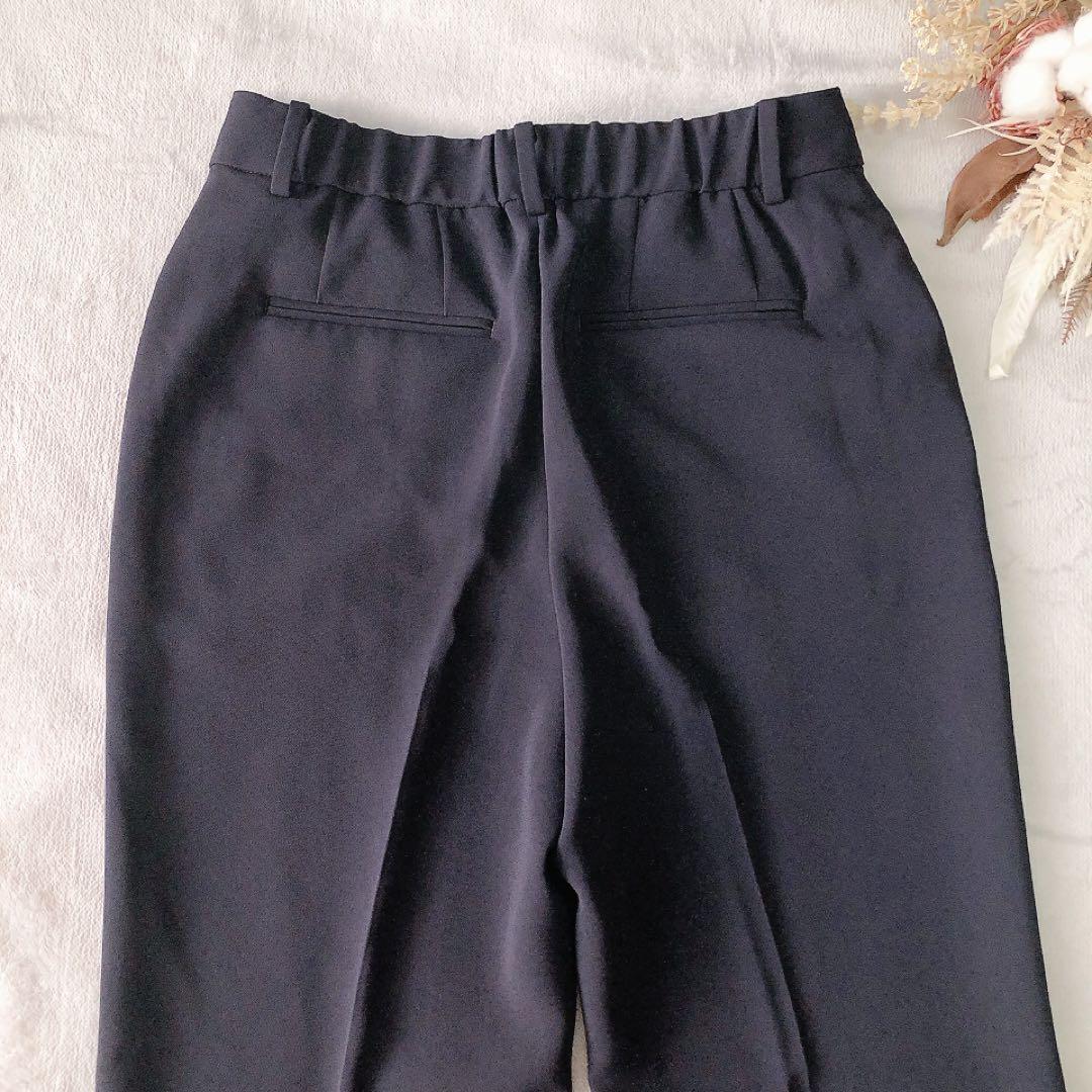 【美品】2025 PLST トリアセブレンド パンツスーツ M-S ネイビー