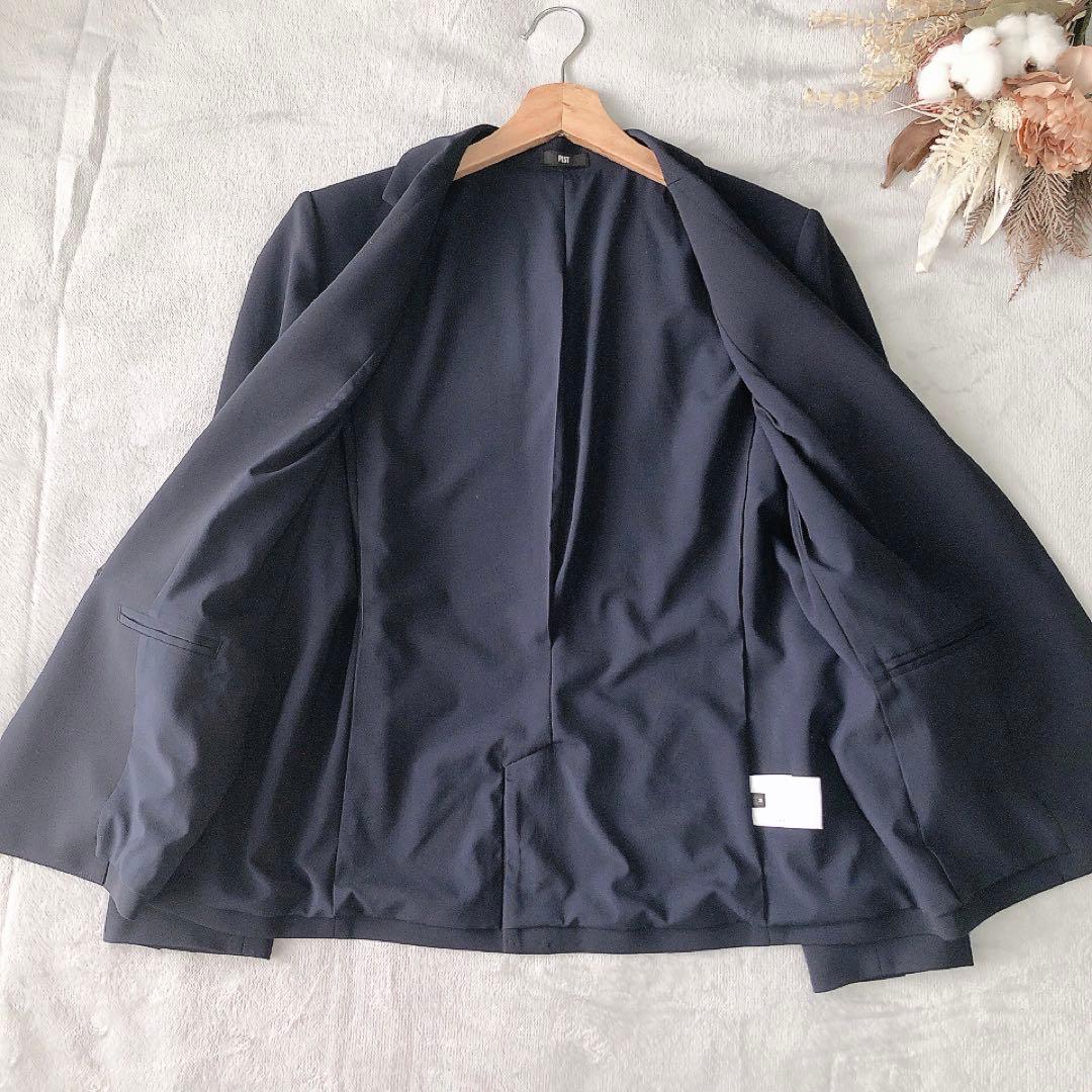 【美品】2025 PLST トリアセブレンド パンツスーツ M-S ネイビー