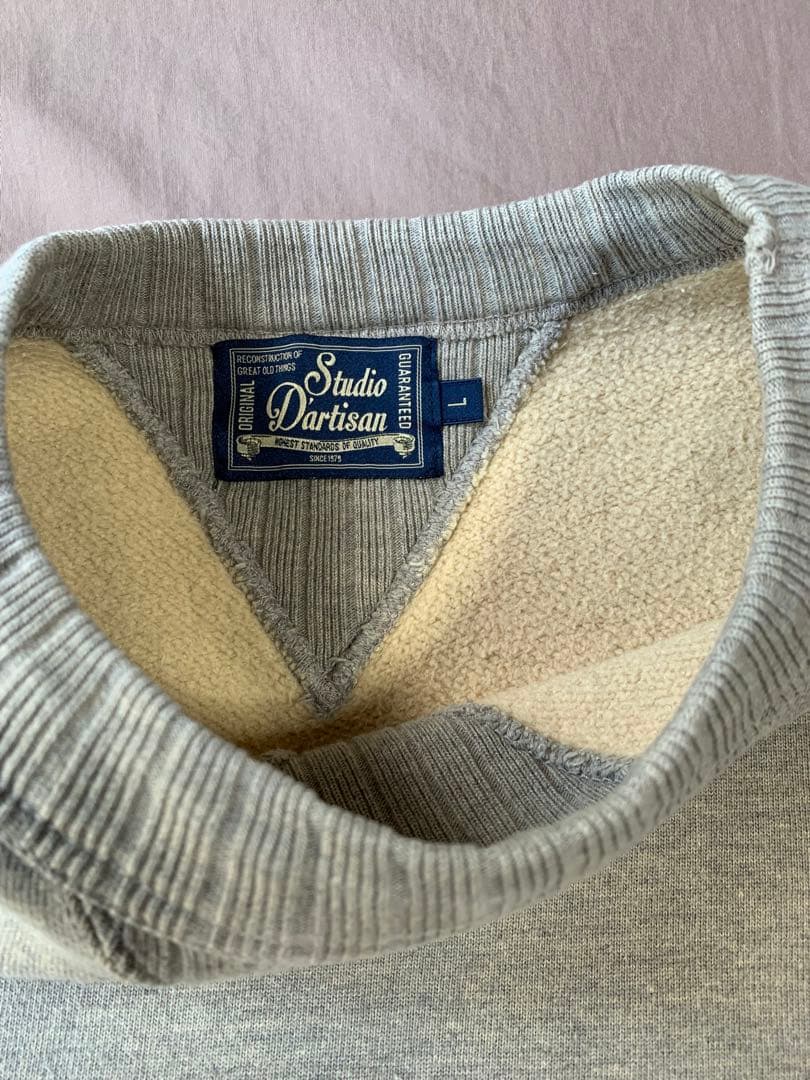 ステュディオダルチザン 9835 スヴィンゴールド吊り編みスウェットXL 杢GY