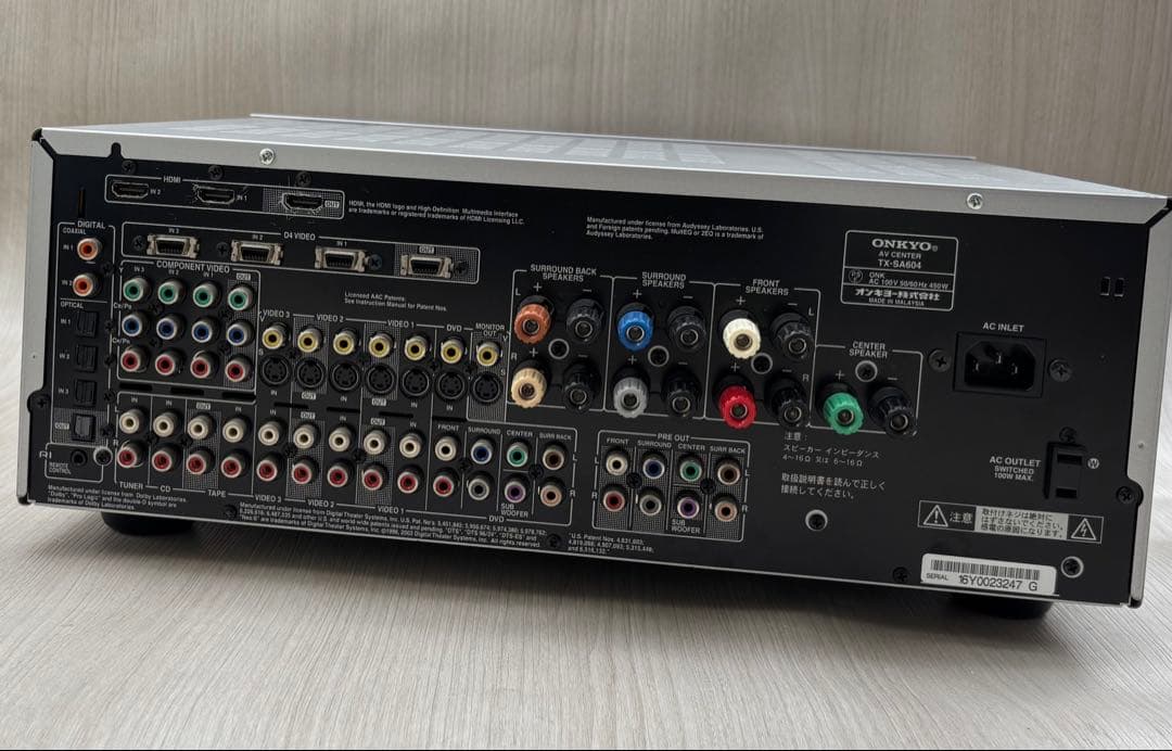 【美品】ONKYO TX-SA604 AVアンプ
