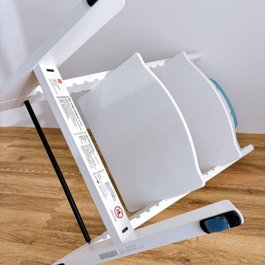 美品 ストッケ　ベビーセット トリップトラップ　ホワイト シリアルナンバー7