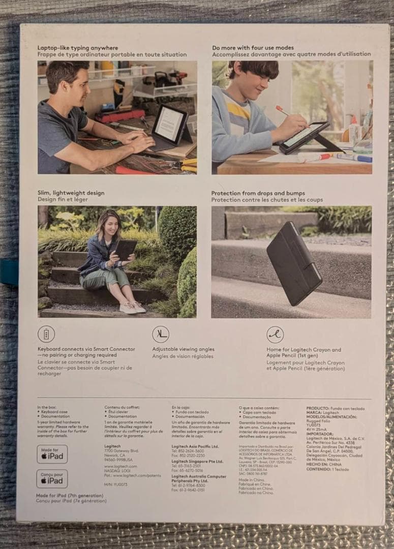 Logitech Rugged Folio キーボードケース iPad 第7世代