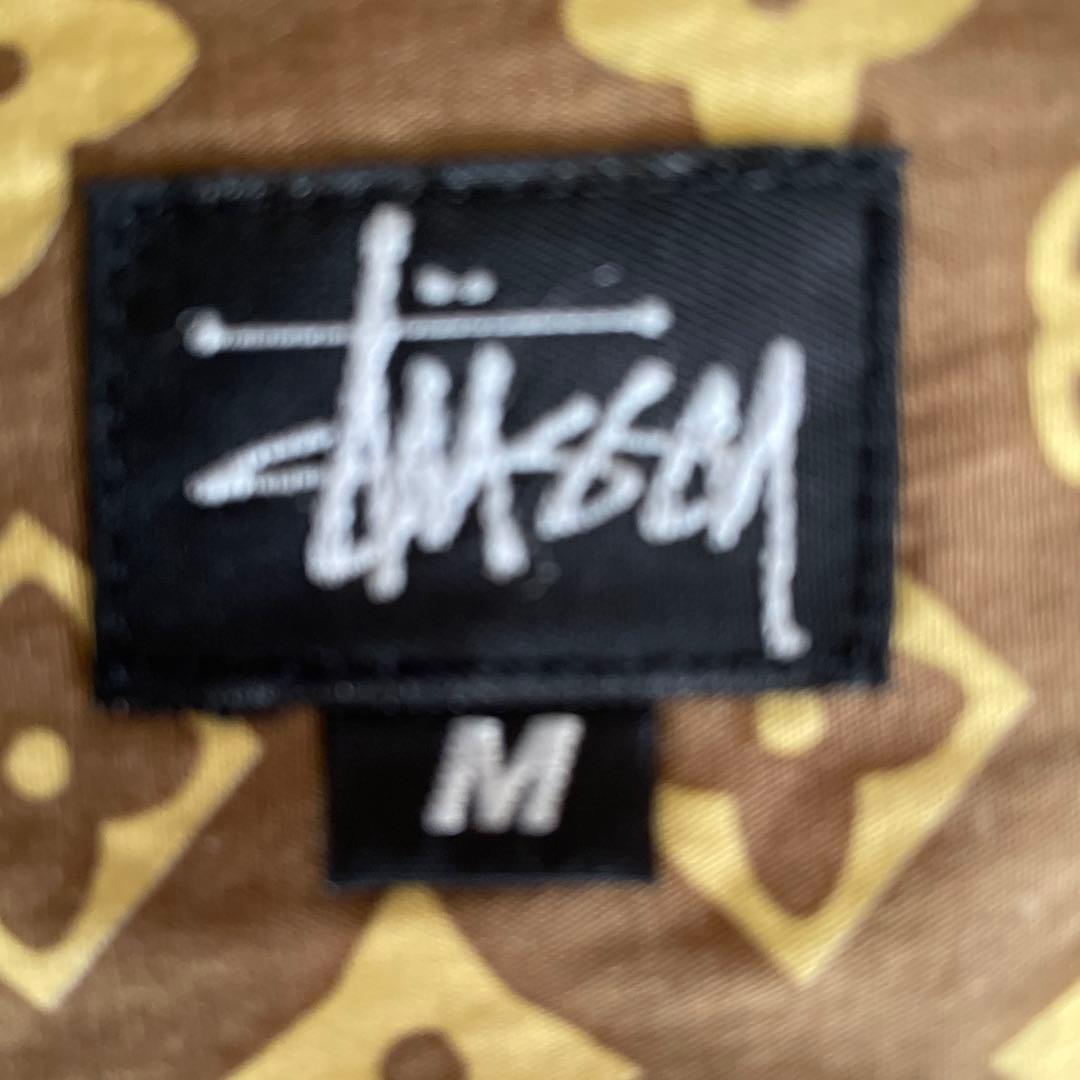 Old Stussy ボタンダウンシャツ 茶系 Mサイズ(大きめ)