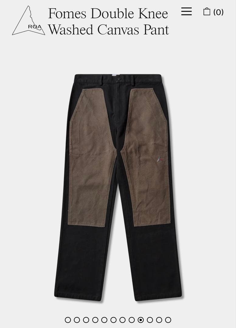 パンツ ROA Fomes Double Knee Washed Canvas Pant