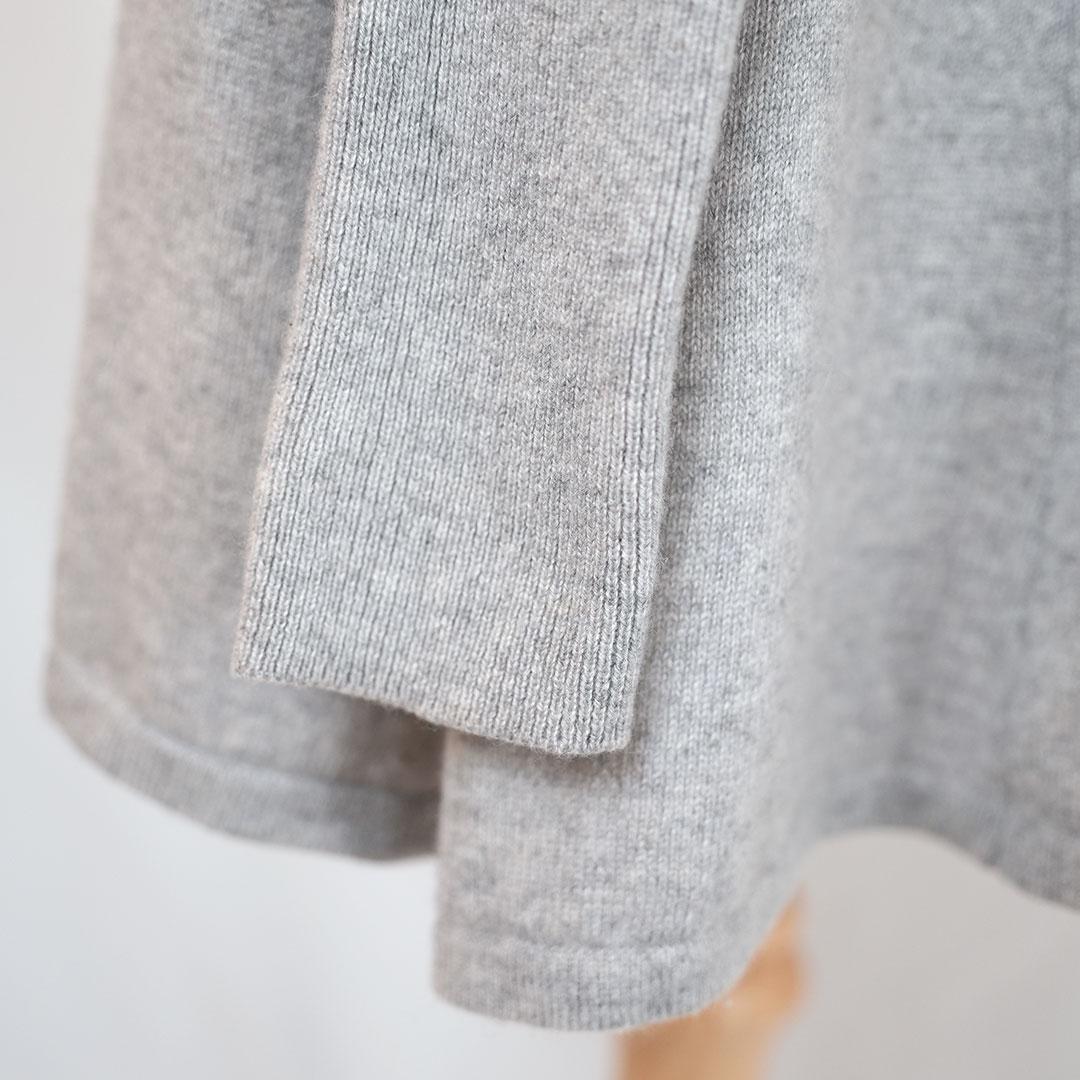 【美品】DEMYLEEカシミヤ100% クルーネックニット グレー ニューヨーク