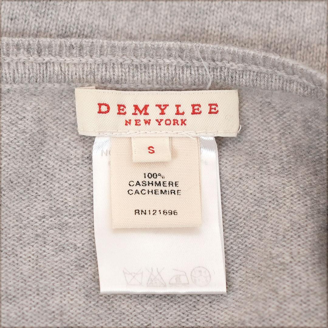 【美品】DEMYLEEカシミヤ100% クルーネックニット グレー ニューヨーク