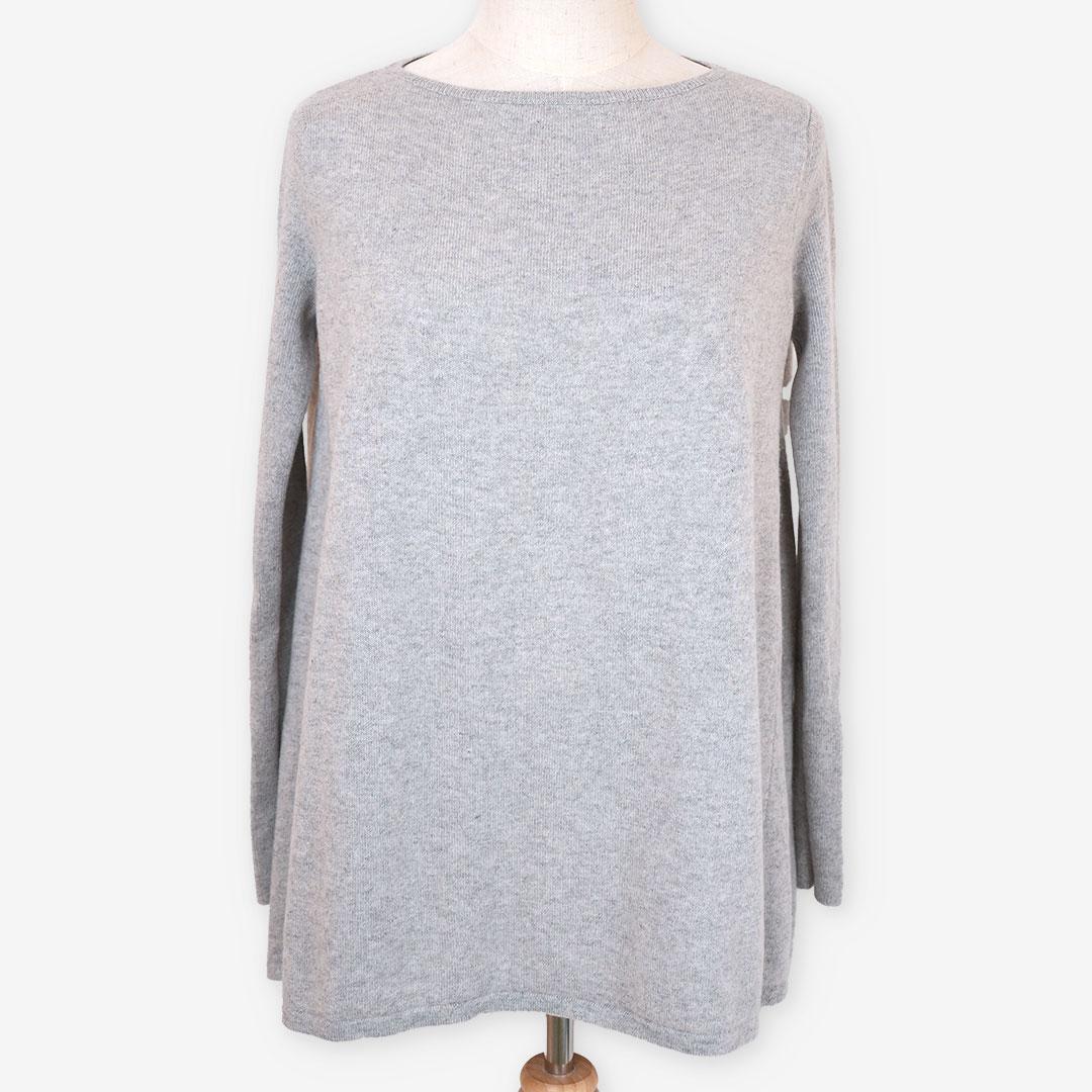 【美品】DEMYLEEカシミヤ100% クルーネックニット グレー ニューヨーク