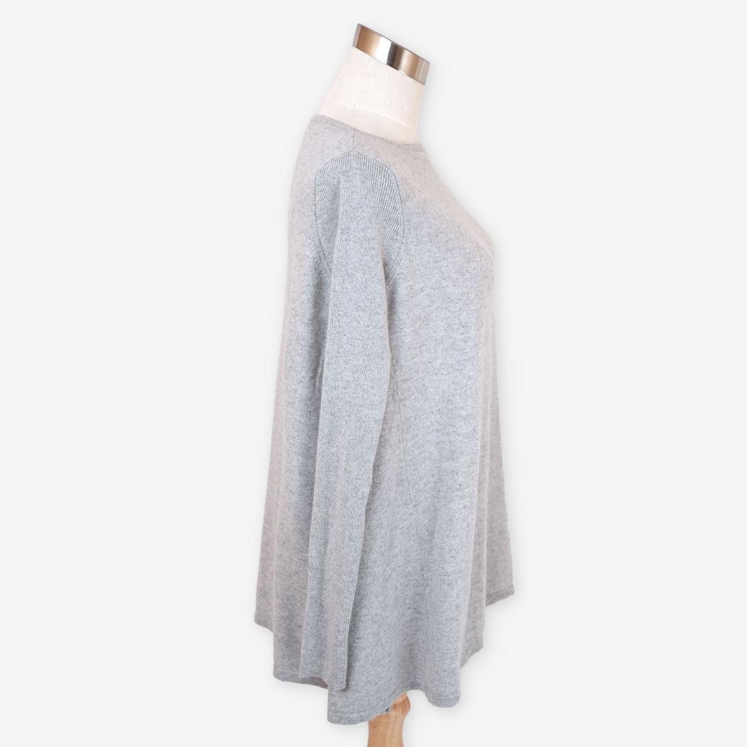 【美品】DEMYLEEカシミヤ100% クルーネックニット グレー ニューヨーク