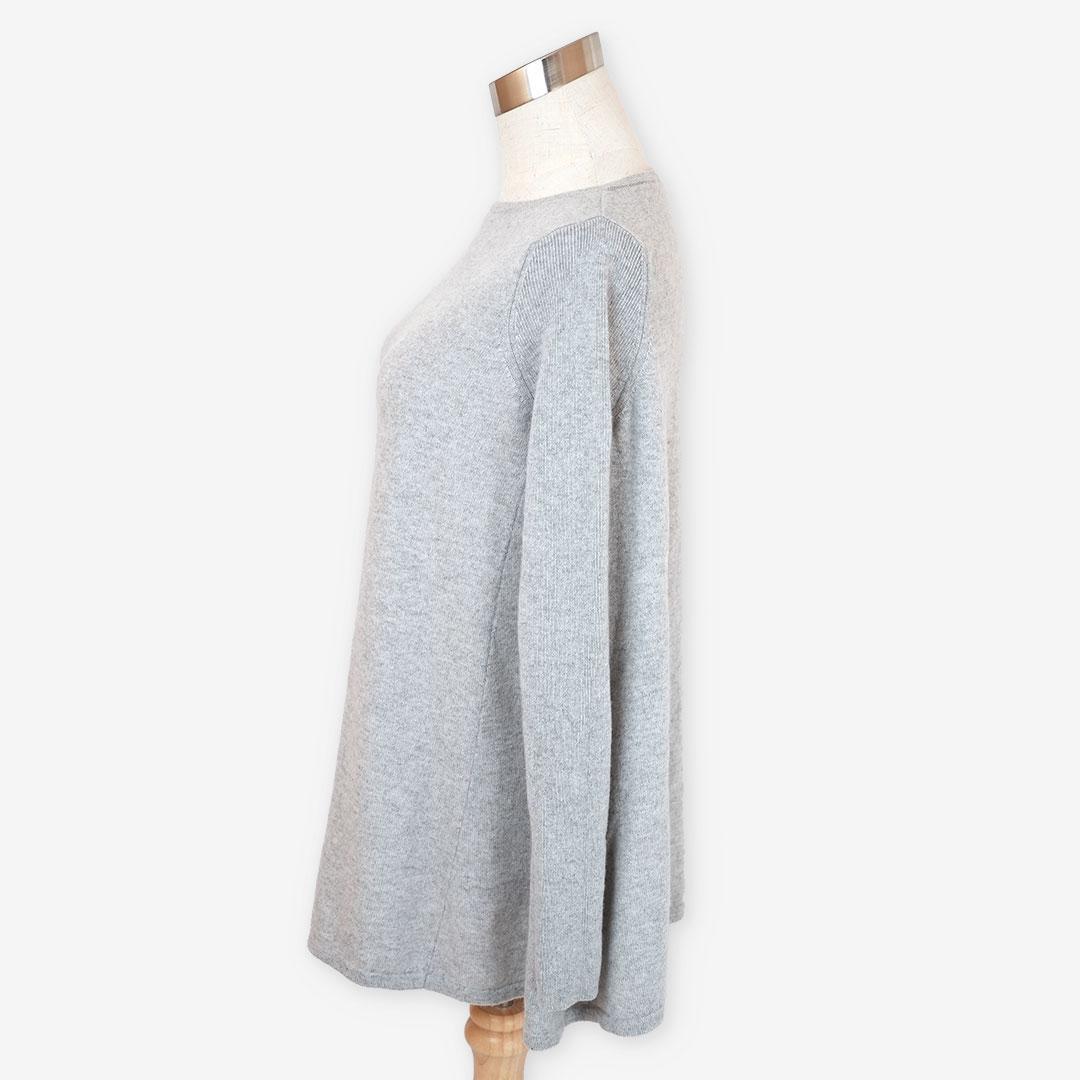 【美品】DEMYLEEカシミヤ100% クルーネックニット グレー ニューヨーク