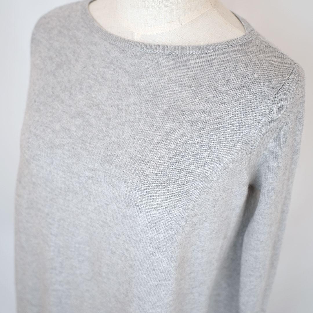 【美品】DEMYLEEカシミヤ100% クルーネックニット グレー ニューヨーク