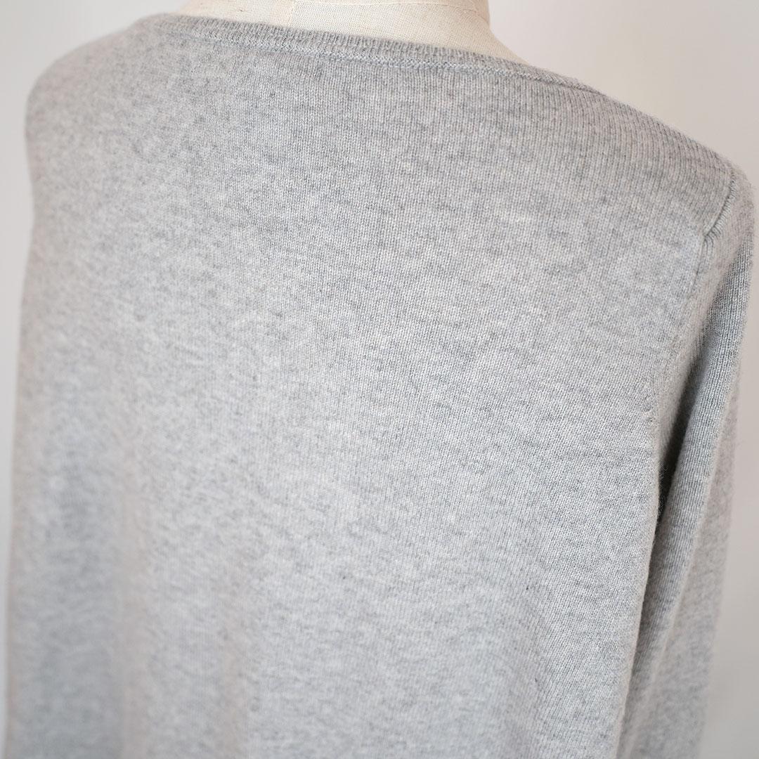 【美品】DEMYLEEカシミヤ100% クルーネックニット グレー ニューヨーク