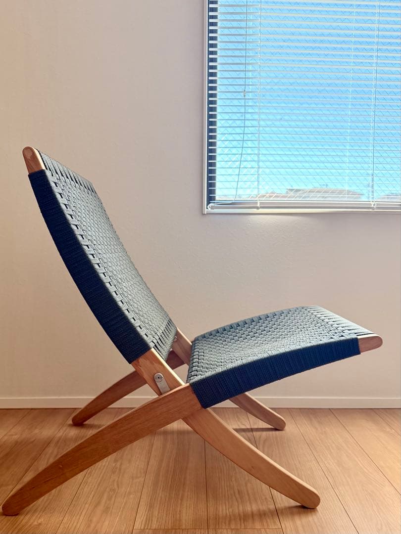 キューバチェアカールハンセン&サン折り畳み野外屋外用北欧チャコール