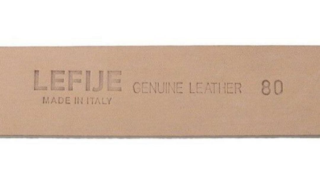 LEFIJE ビッグ バックル ベルト　ベージュ イタリア製