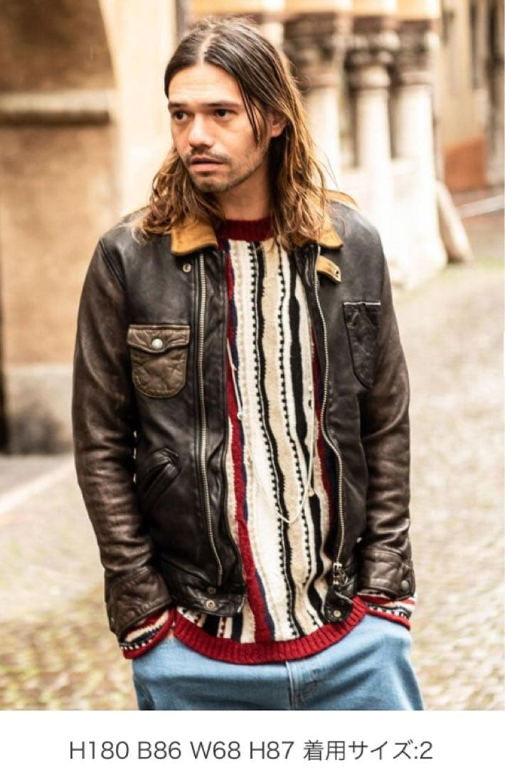 超美品／岩田剛典着用／Mサイズ／グラム glamb／レザージャケット／ライダース
