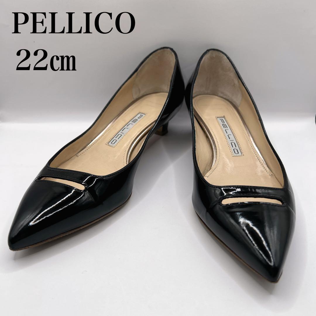 ✨美品✨PELLICO エナメルパンプス アネッリ イタリア製　黒