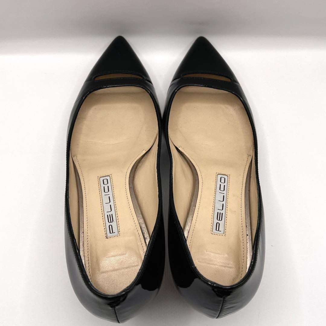 ✨美品✨PELLICO エナメルパンプス アネッリ イタリア製　黒
