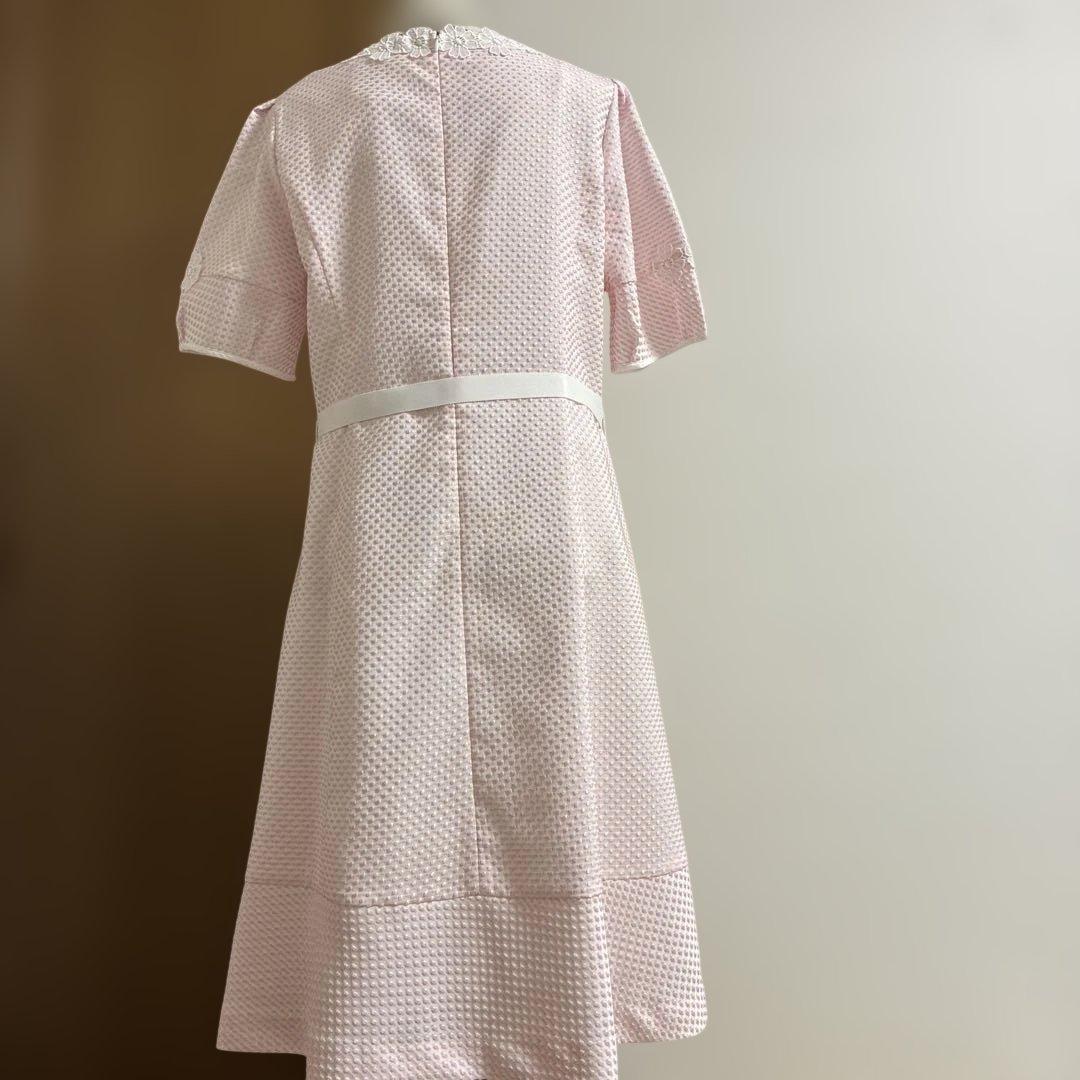 スーパービューティー☆44☆新品タグ付きお花レースとコサージュの可愛いワンピース