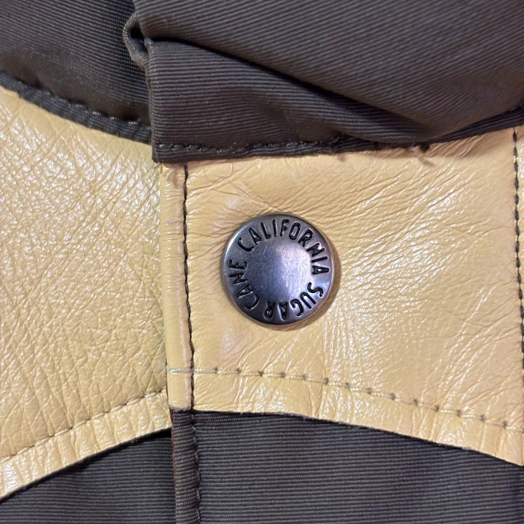 SUGAR CANE レザーダウンベスト Mサイズ ダークブラウン