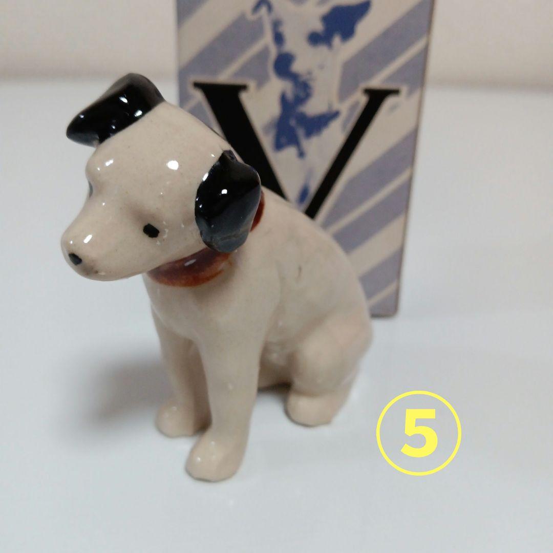 ビクター犬　ニッパー君　昭和レトロ　ヴィンテージ　陶器　置物　6体