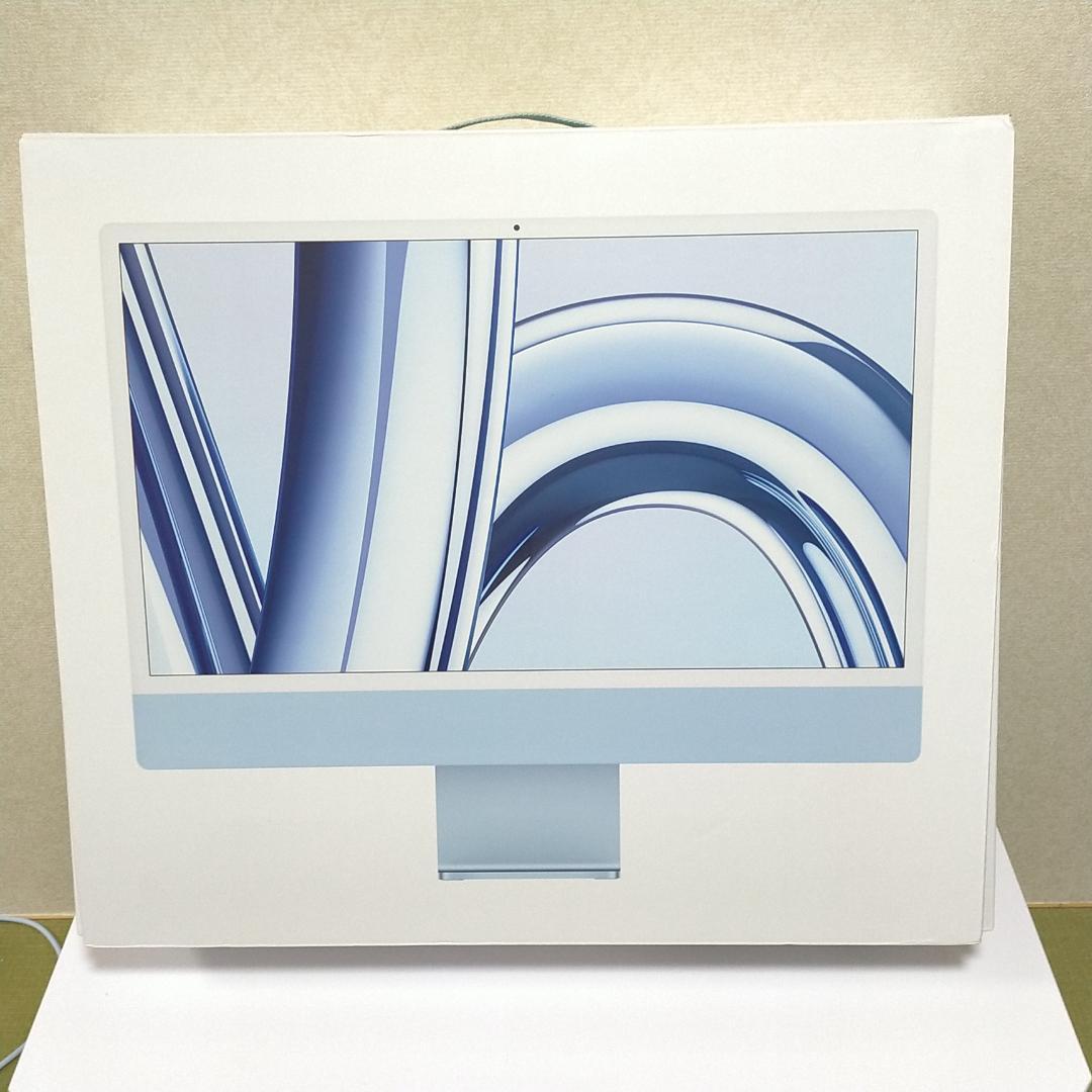 保証有キズ有Apple iMac M3 8CPU/10GPU 24インチ ブルー