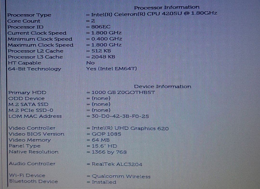 DELL ノートパソコン　Inspiron 3583 ホワイトパール